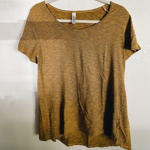 LuLaRoe Striped Mustard Top